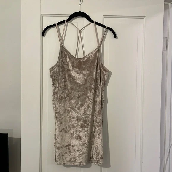GAP | Dresses | Gap Body Xs Champagne Velvet Strappy Slip Dress | Poshmark
